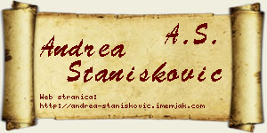 Andrea Stanišković vizit kartica